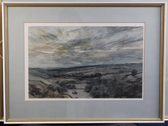 Joseph Pighills (1902-1984) Moorland scenes, largest 13 x 19in.